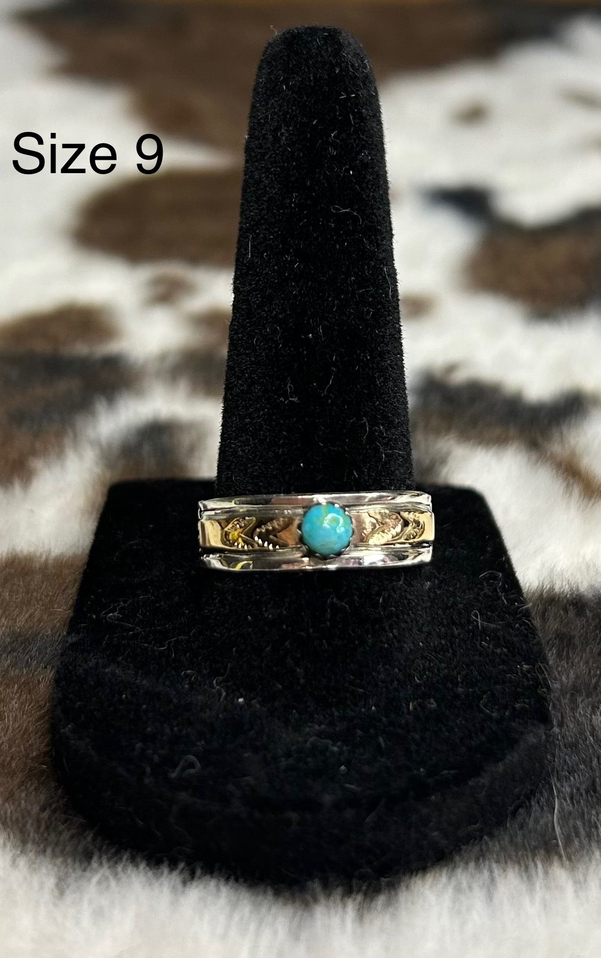 Navajo Handmade Kingman 14k Filled Ring by Juanita Pino