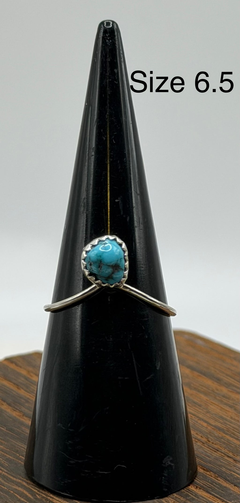 Navajo Handmade “V” Turquoise Rings by Dorothy Yazzie