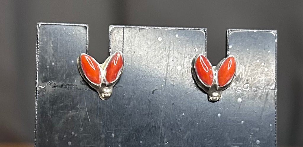 Zuni Handmade Rabbit ear stud earrings