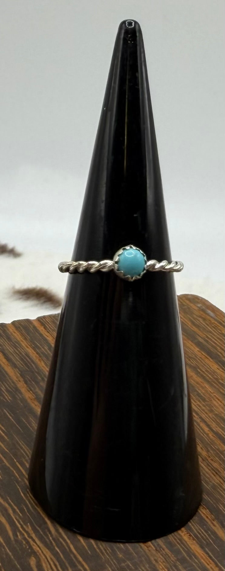 Navajo Handmade Kingman Turquoise Rings by Melanie Bitsie