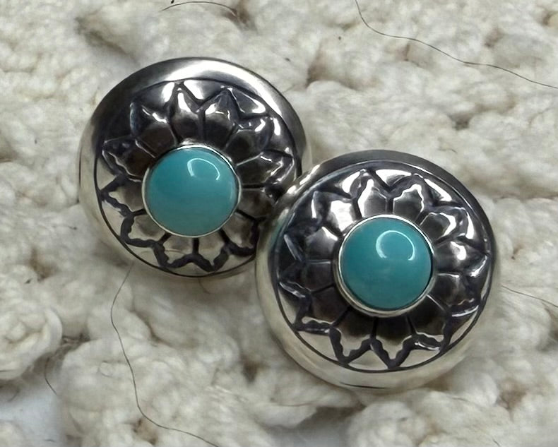 Sterling Silver Kingman Earrings Style 4