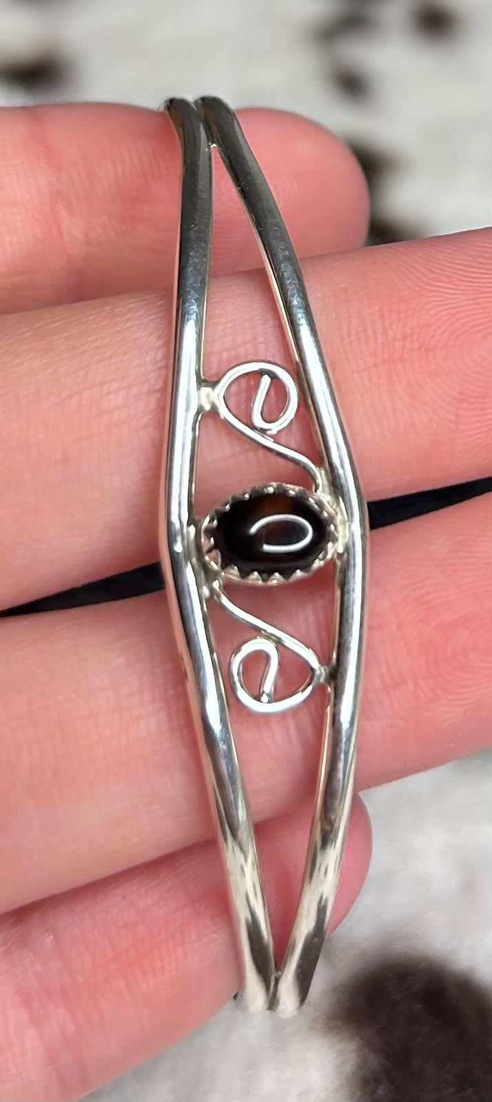 Garnet Cuff Bracelet by Jnely Lincoln