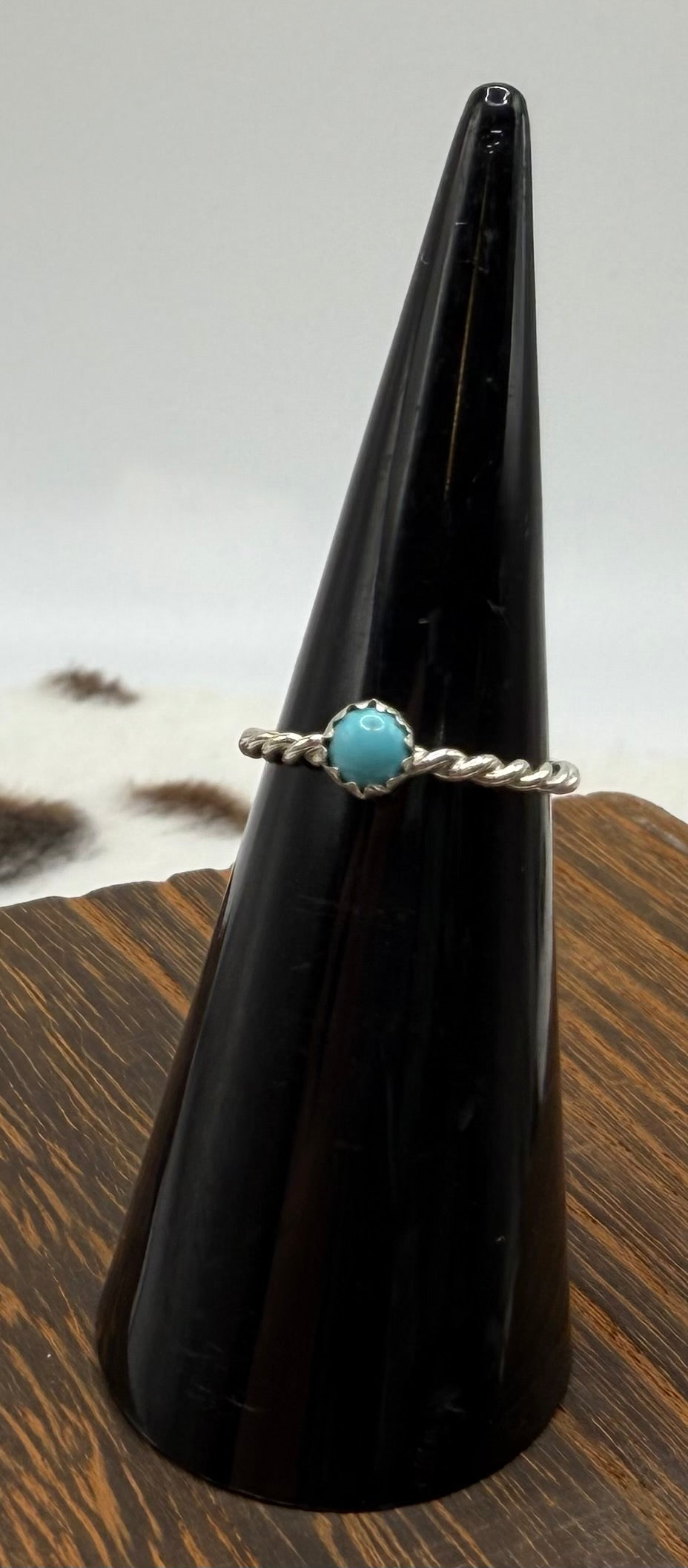 Navajo Handmade Kingman Turquoise Rings by Melanie Bitsie