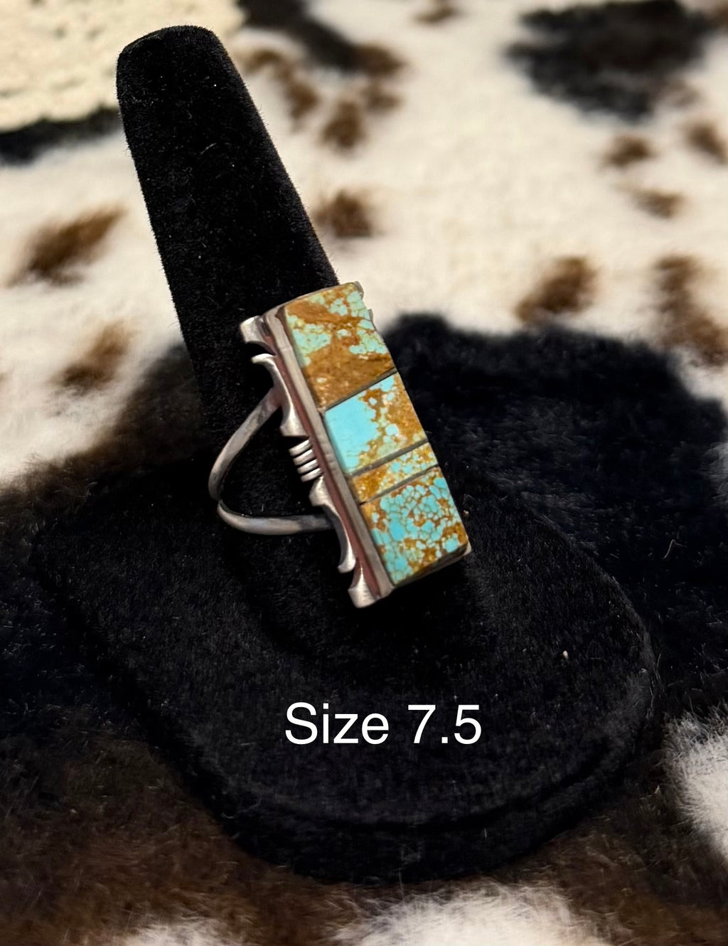 Navajo Handmade #8 Turquoise Rings By Steve Francisco