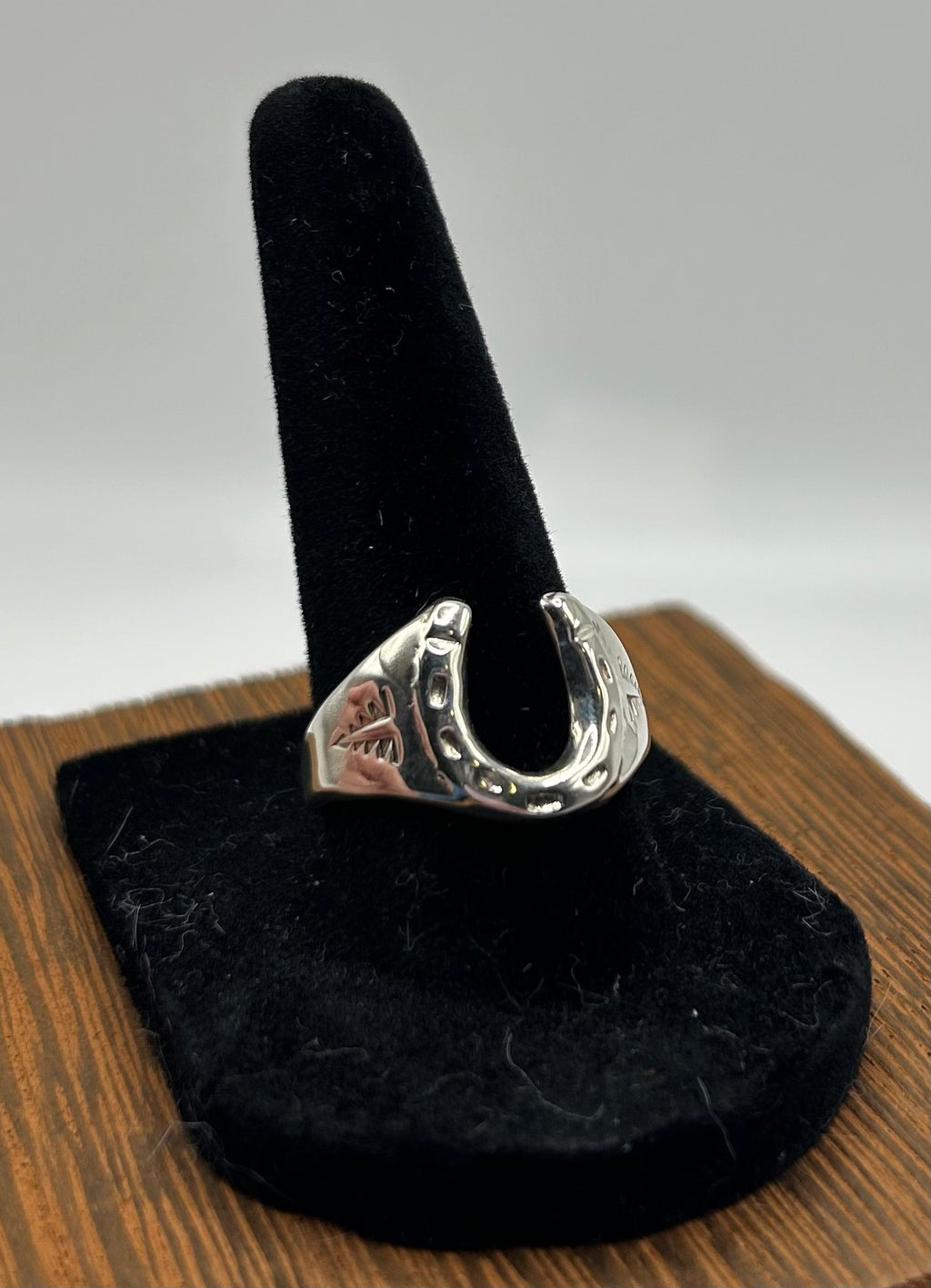 Navajo Handmade Sterling Horseshoe ring by Pauline Nelson.