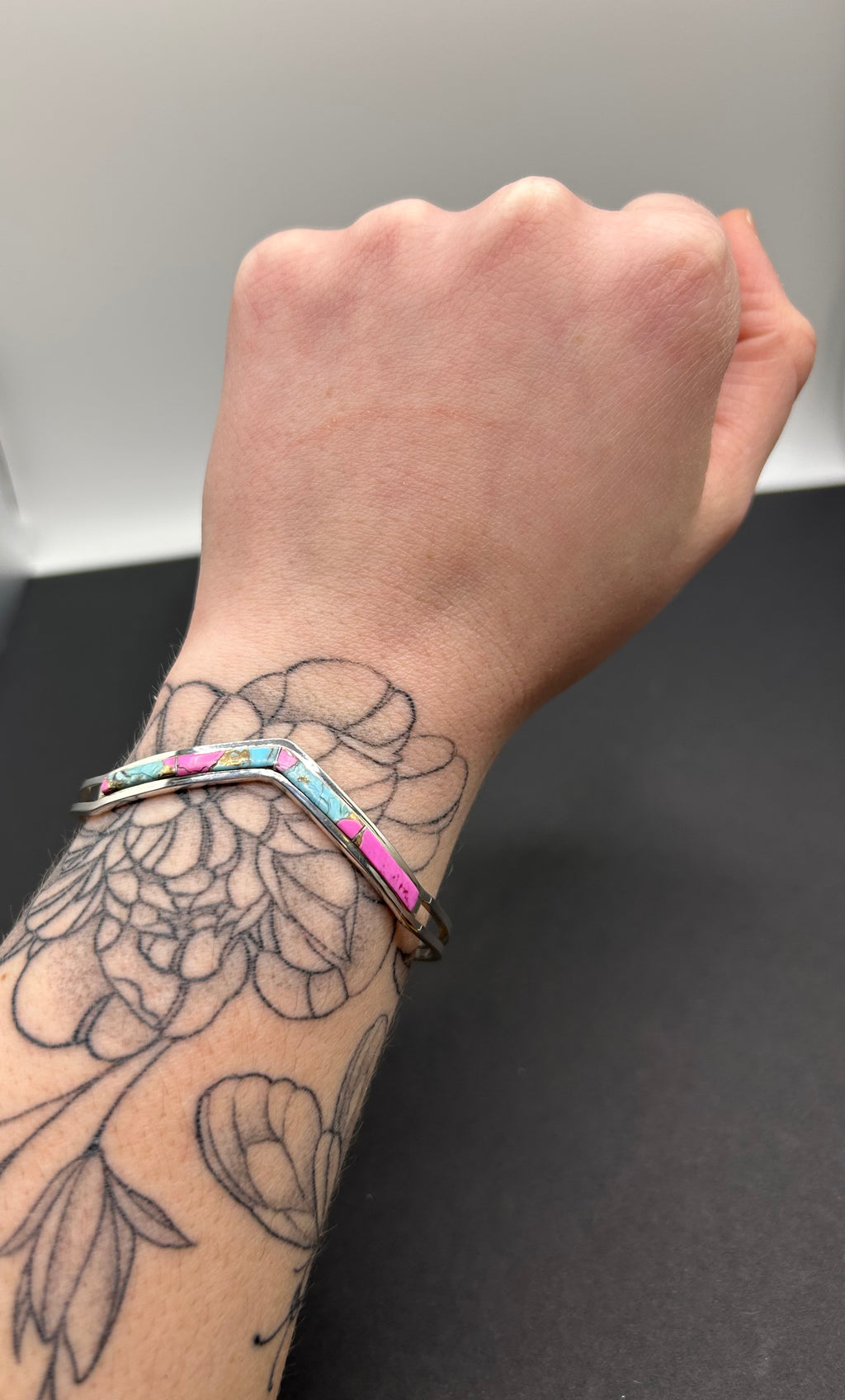 Navajo Handmade Cotton Candy Bracelet By Jamie Johnson
