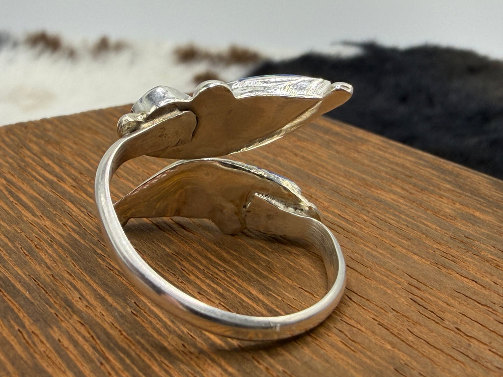 Zuni Handmade Opal Butterfly Rings by Joanne Cooyate Adjustable