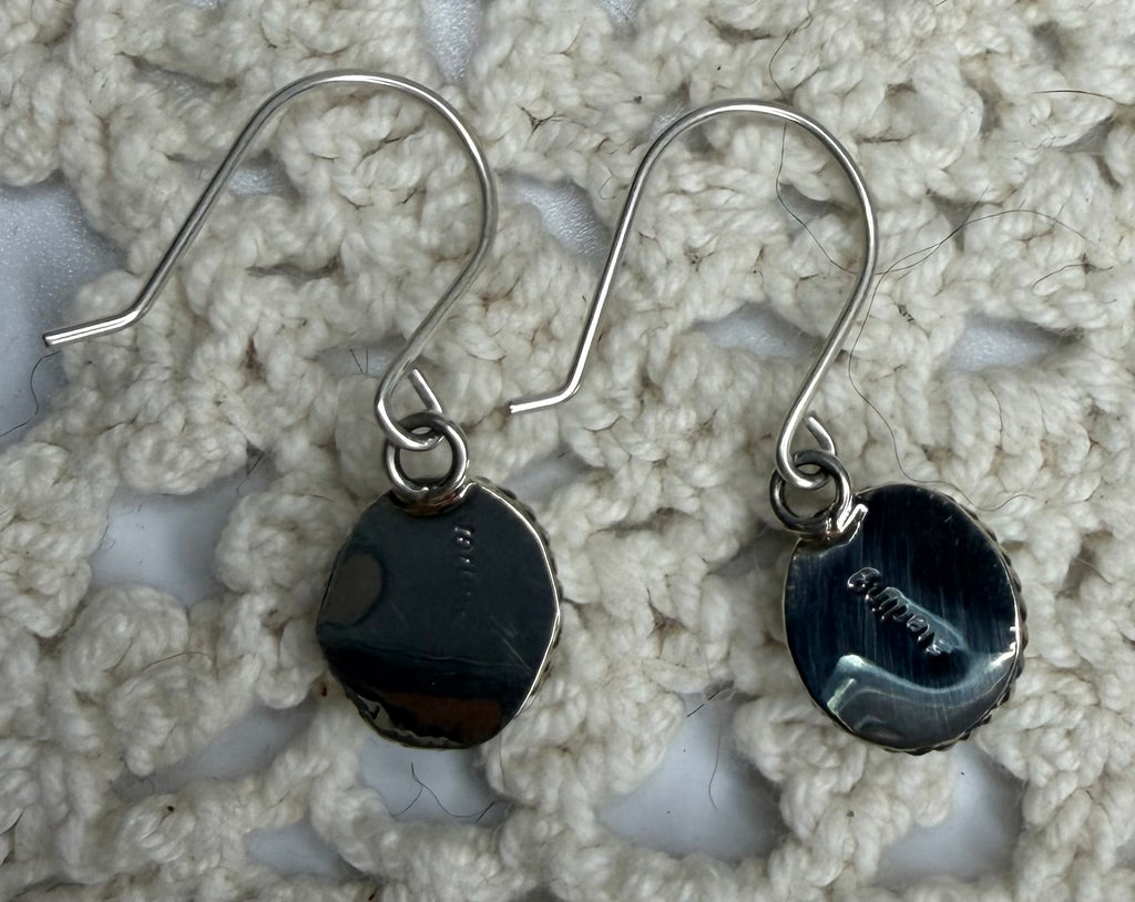 Navajo Handmade Kingman Dangle Earrings by Dave Saunders