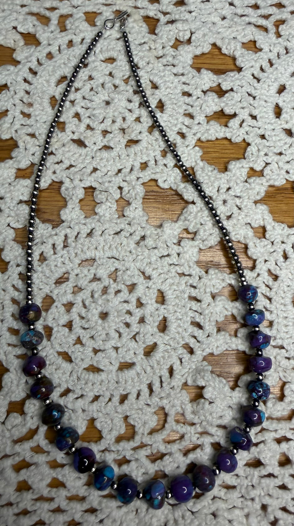 Purple Mohave Machine Made Pearl Necklace