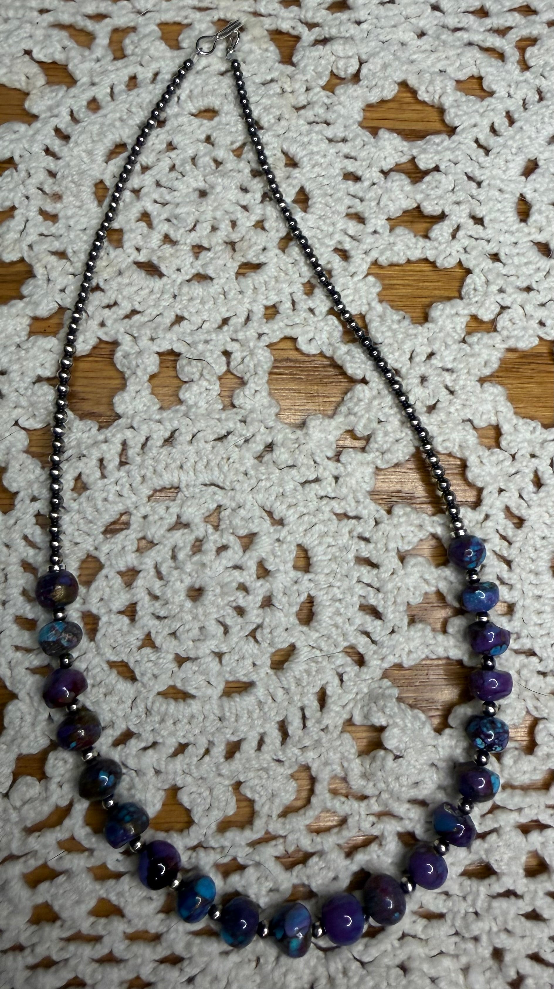 Purple Mohave Machine Made Pearl Necklace