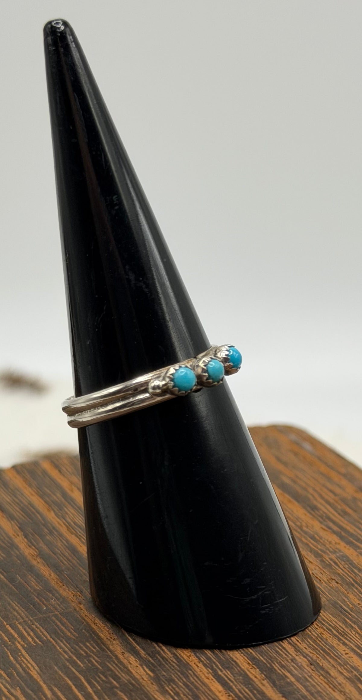 Navajo Handmade Turquoise Band Rings by Genevieve Sherman