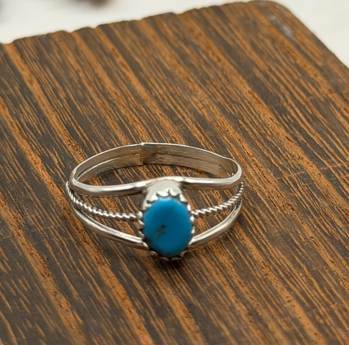 Navajo Handmade Turquoise Ring by Lebron Young