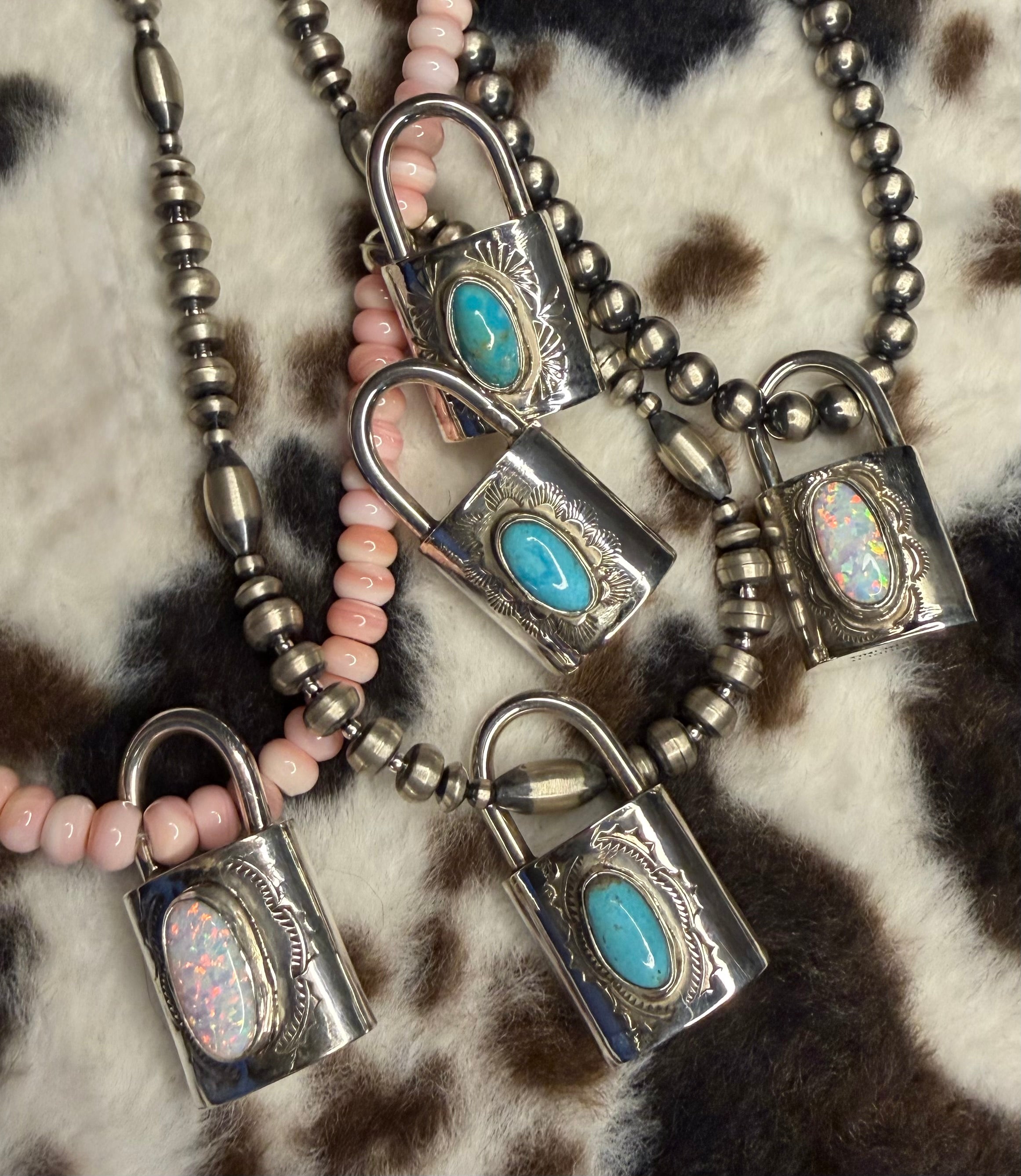Navajo Made Locket Pendants by Eugene Gruber