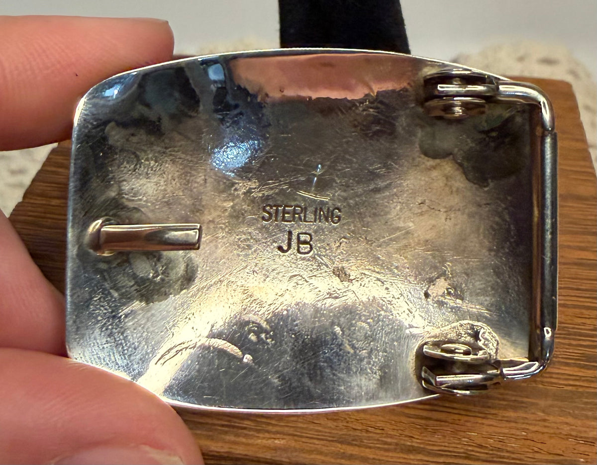 Navajo Handmade Royston Turquoise Buckle by Joan Begay