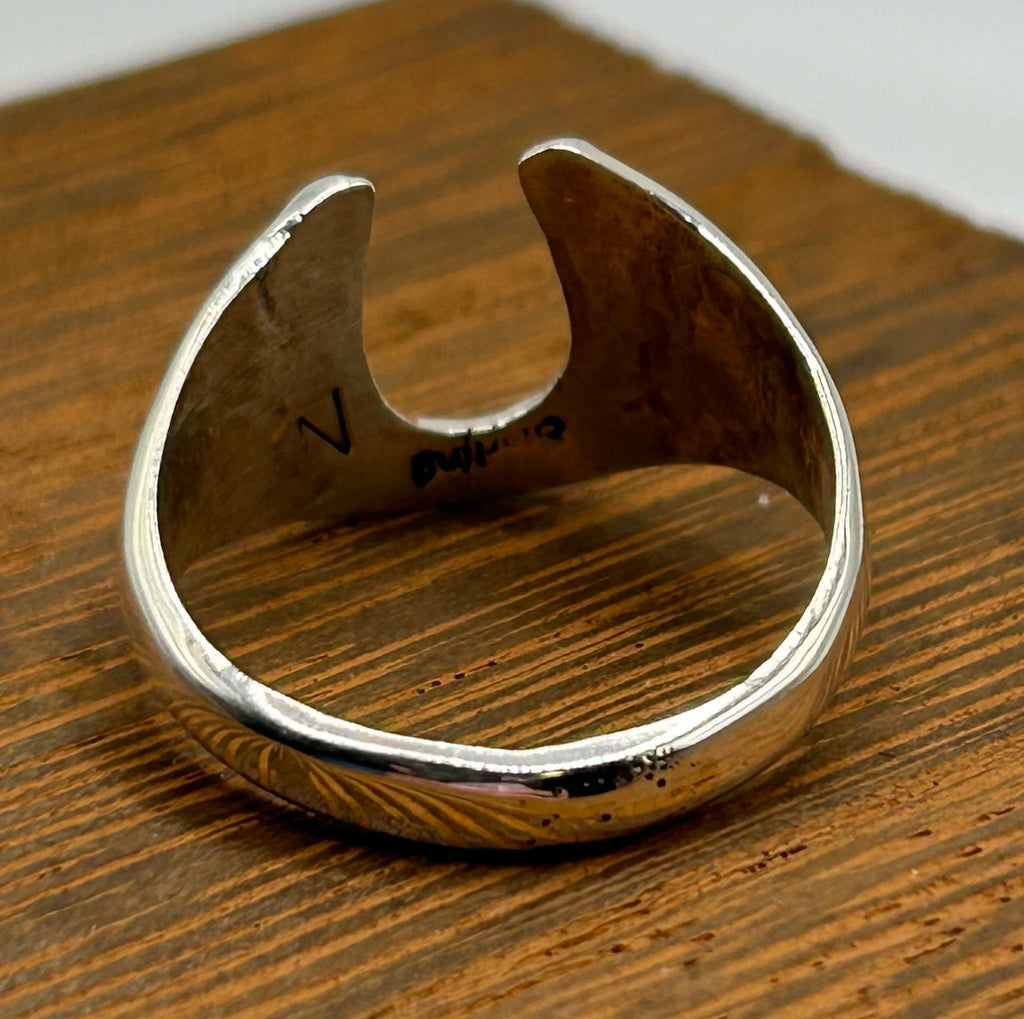 Navajo Handmade Sterling Horseshoe ring by Pauline Nelson.