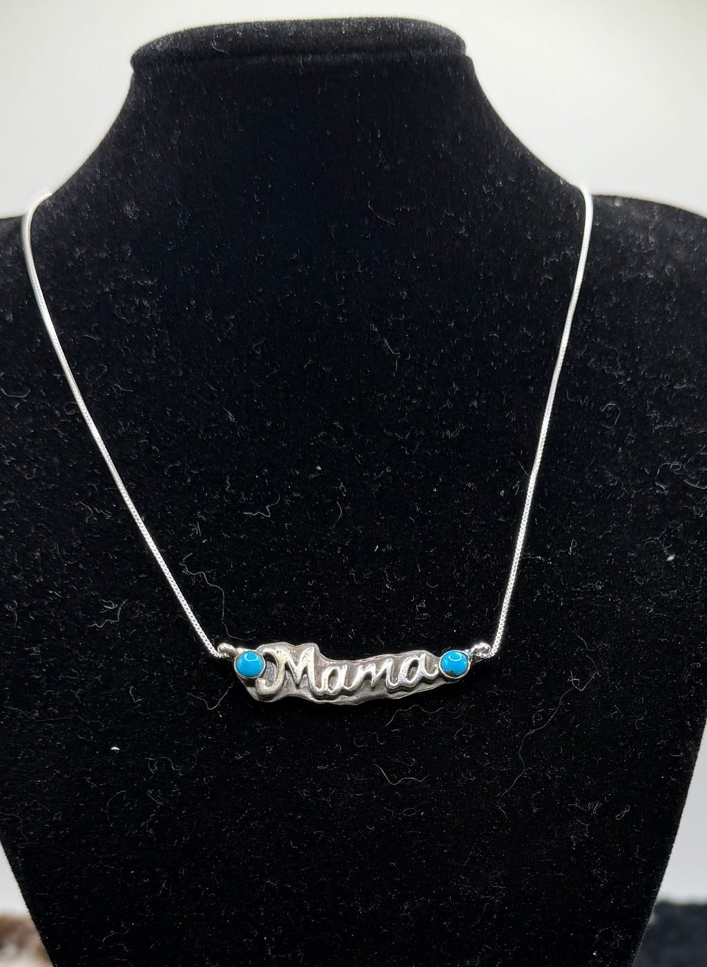 Navajo Handmade Kingman  “Mama” Necklace by Charlene Yazzie