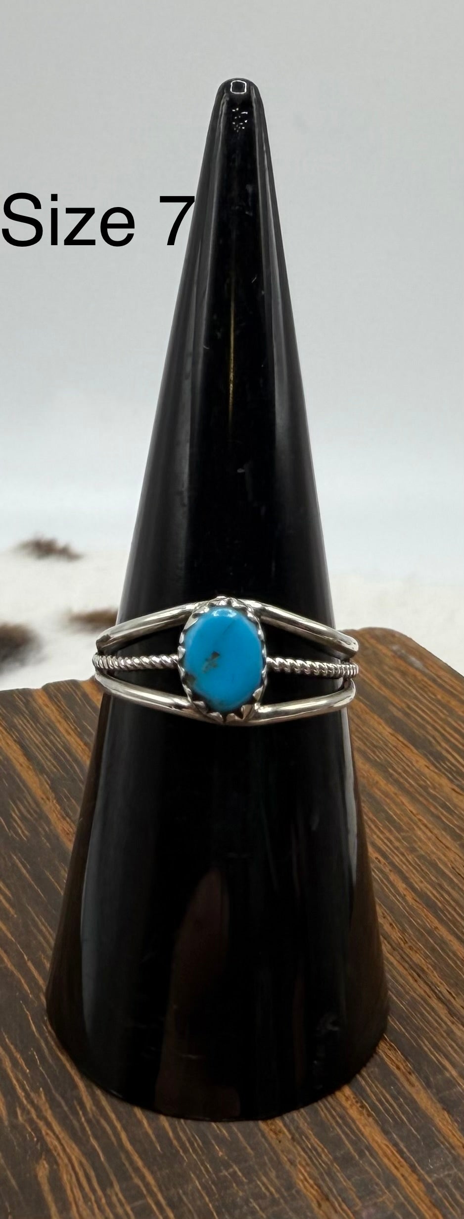 Navajo Handmade Turquoise Ring by Lebron Young