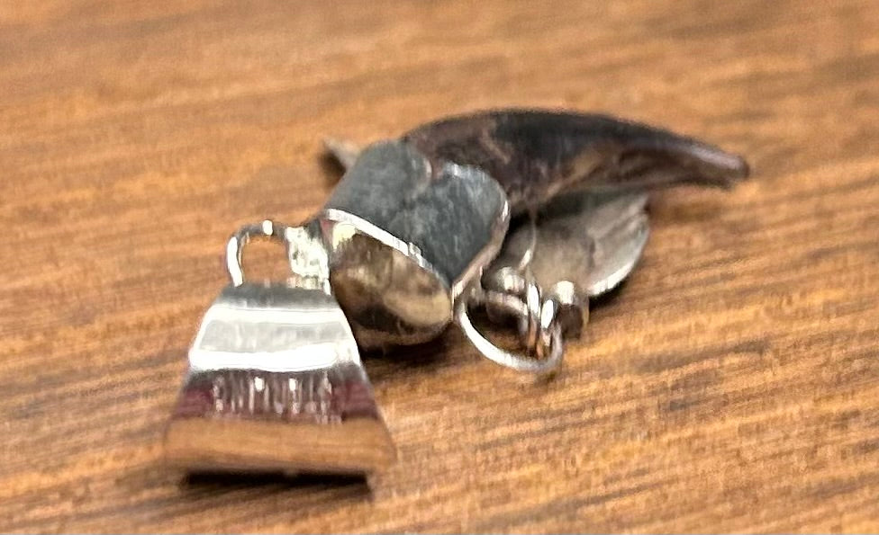 Navajo Handmade Coyote Claw Pendant with Turquoise by Ernest Hawthorne