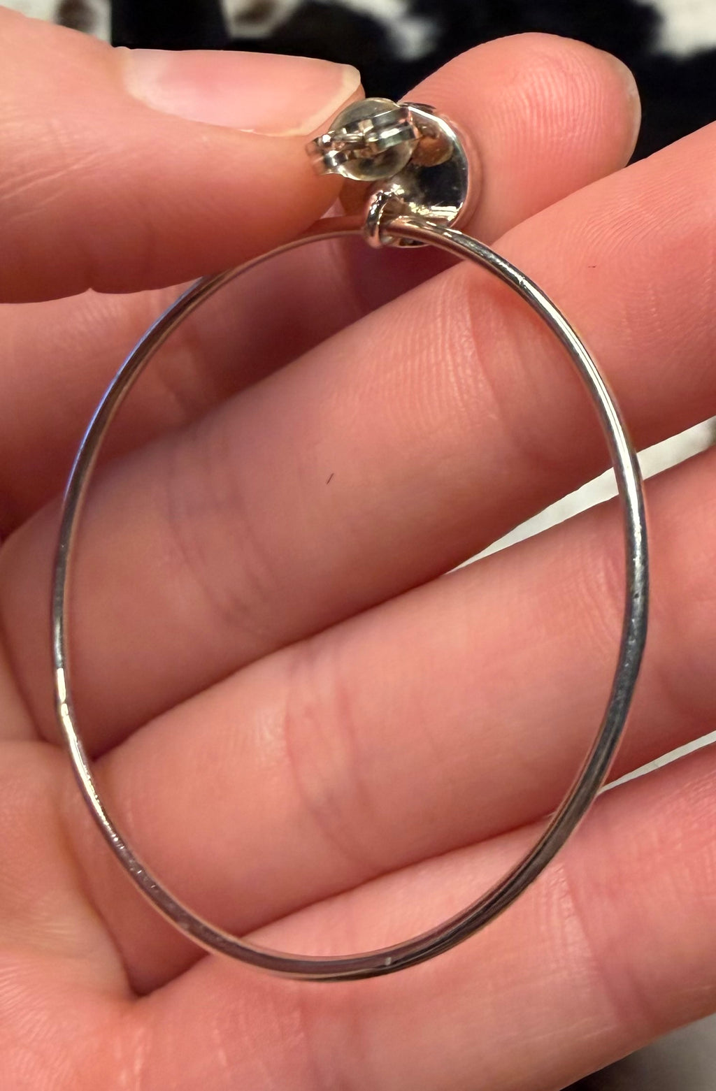 Navajo Handmade Purple Spiny Oyster Shell Hoop Earrings By Eloise Kee