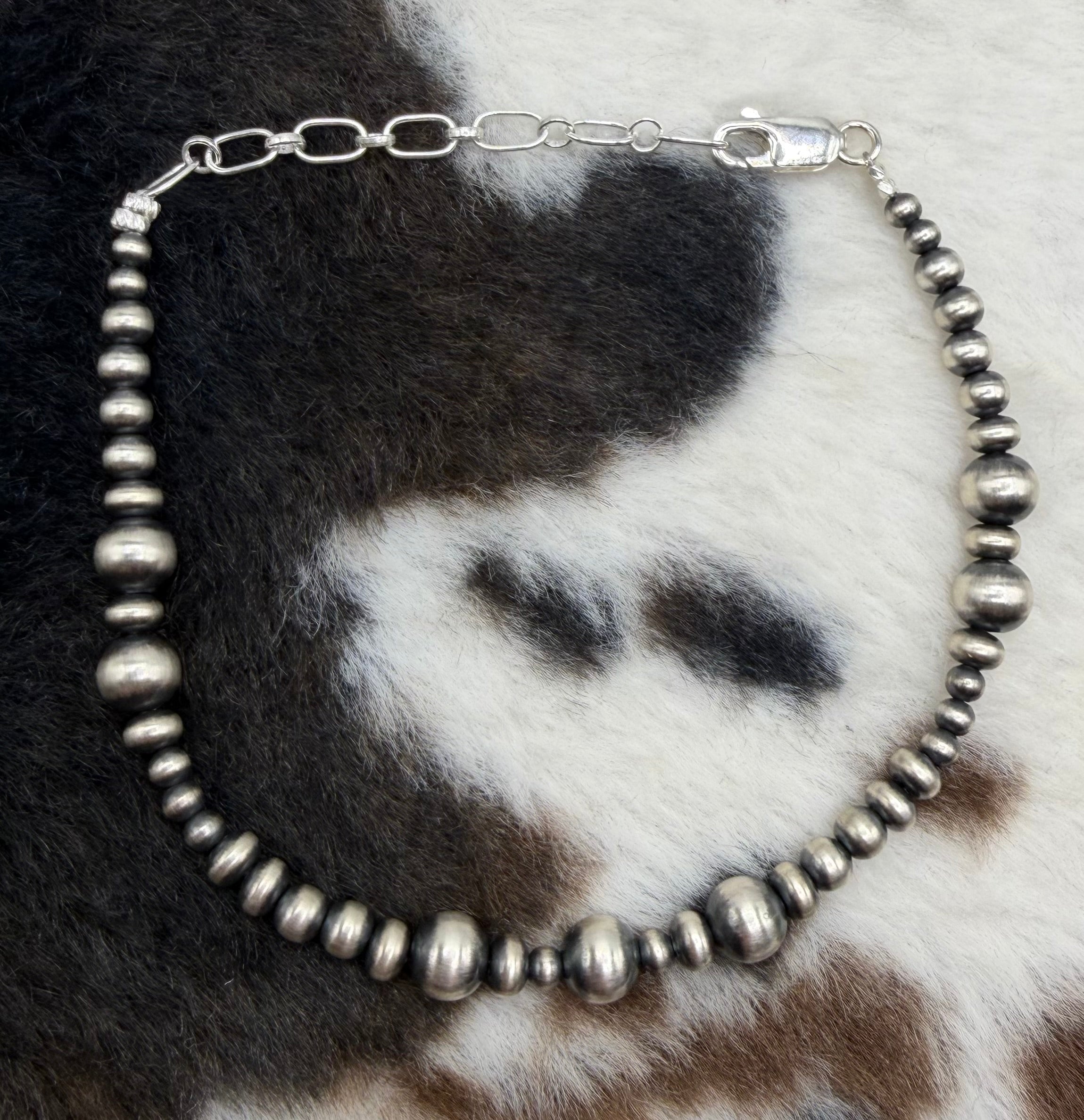 Sterling Silver Machine Made Pearl Bracelet
