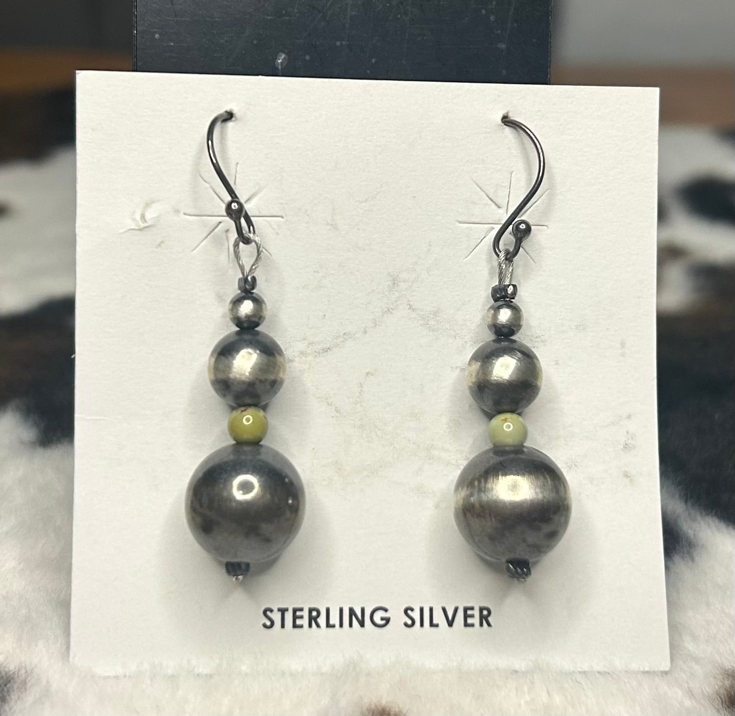 Sterling Silver Machine Made Pearl Jasper Earrings 12mm