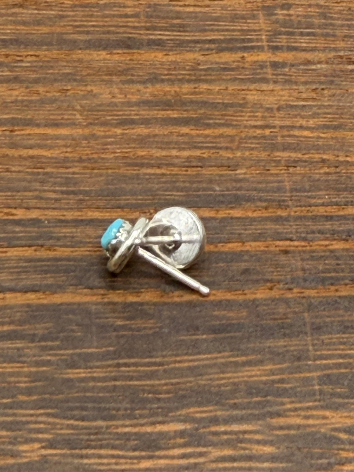 Zuni Made Turquoise 6mm Stud Earrings By Myra List