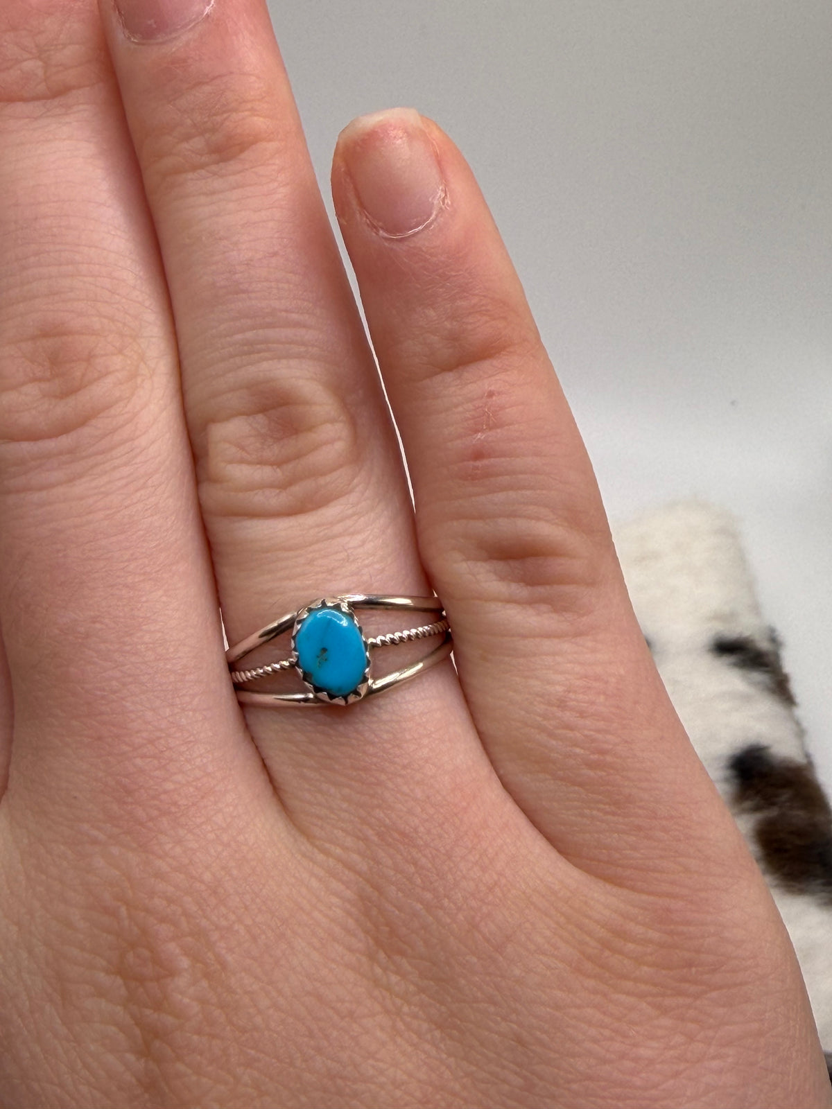 Navajo Handmade Turquoise Ring by Lebron Young