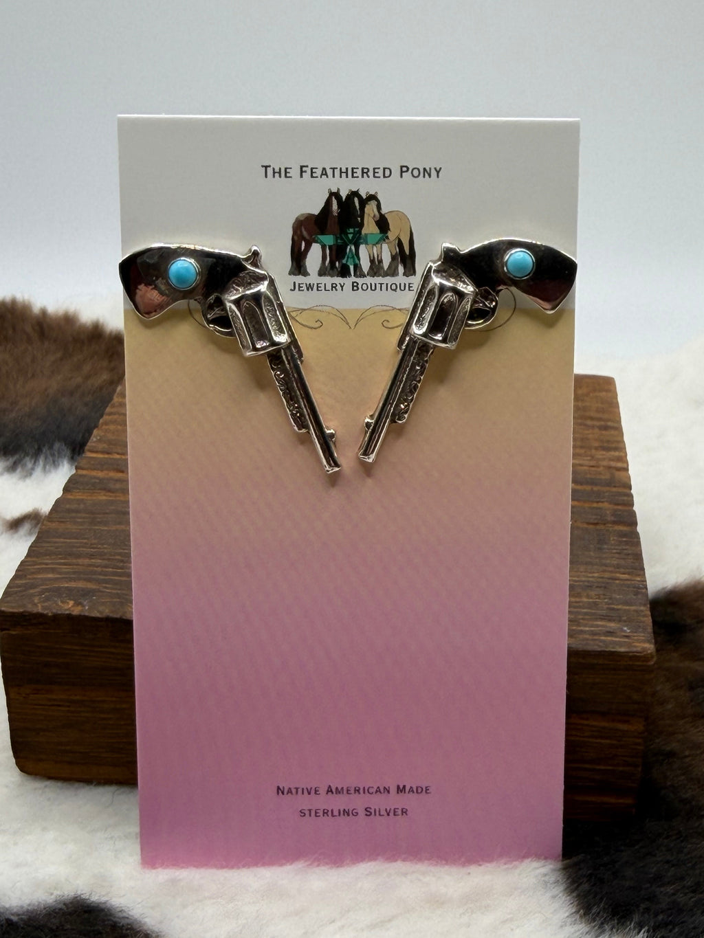 Navajo Made Revolver Earrings by Robby Manuelito