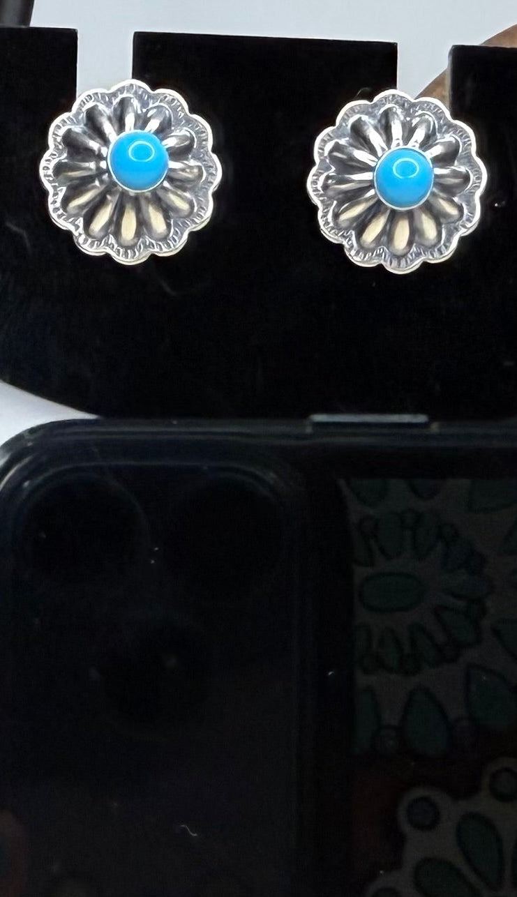 Sterling Silver Kingman Earrings Style 3