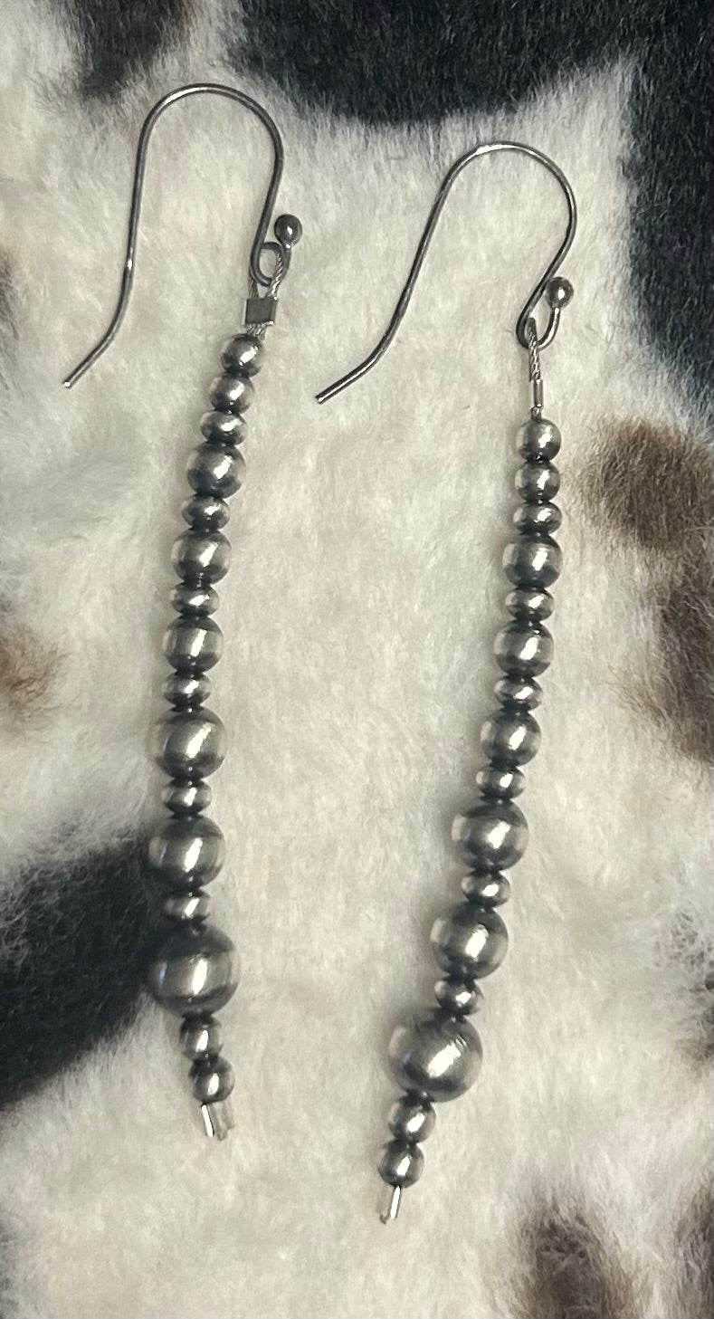 Sterling Silver Machine Made Pearl Earrings 6mm, 5mm, and 3mm pearls