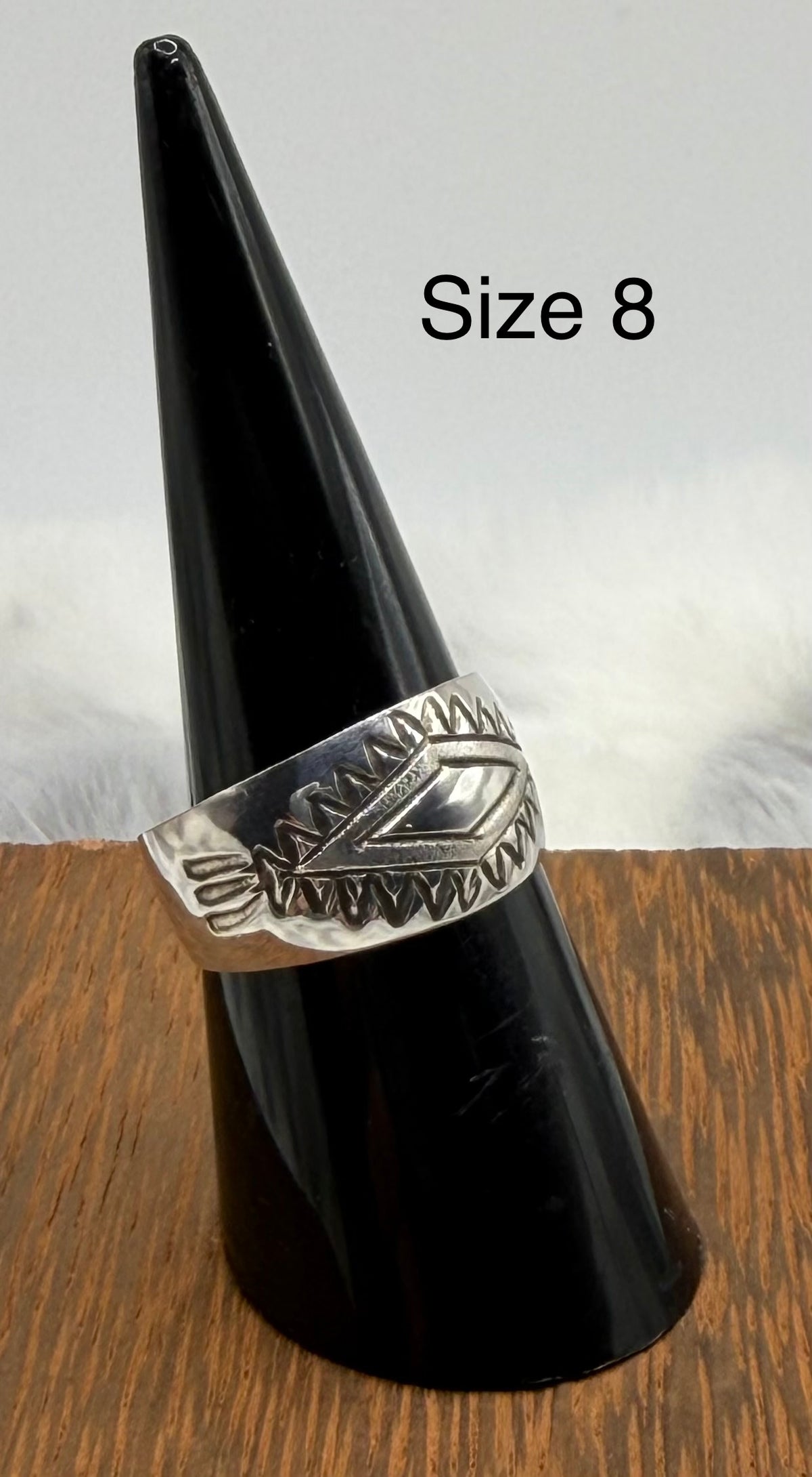 Navajo Made Sterling Band Rings by Florence Tahe