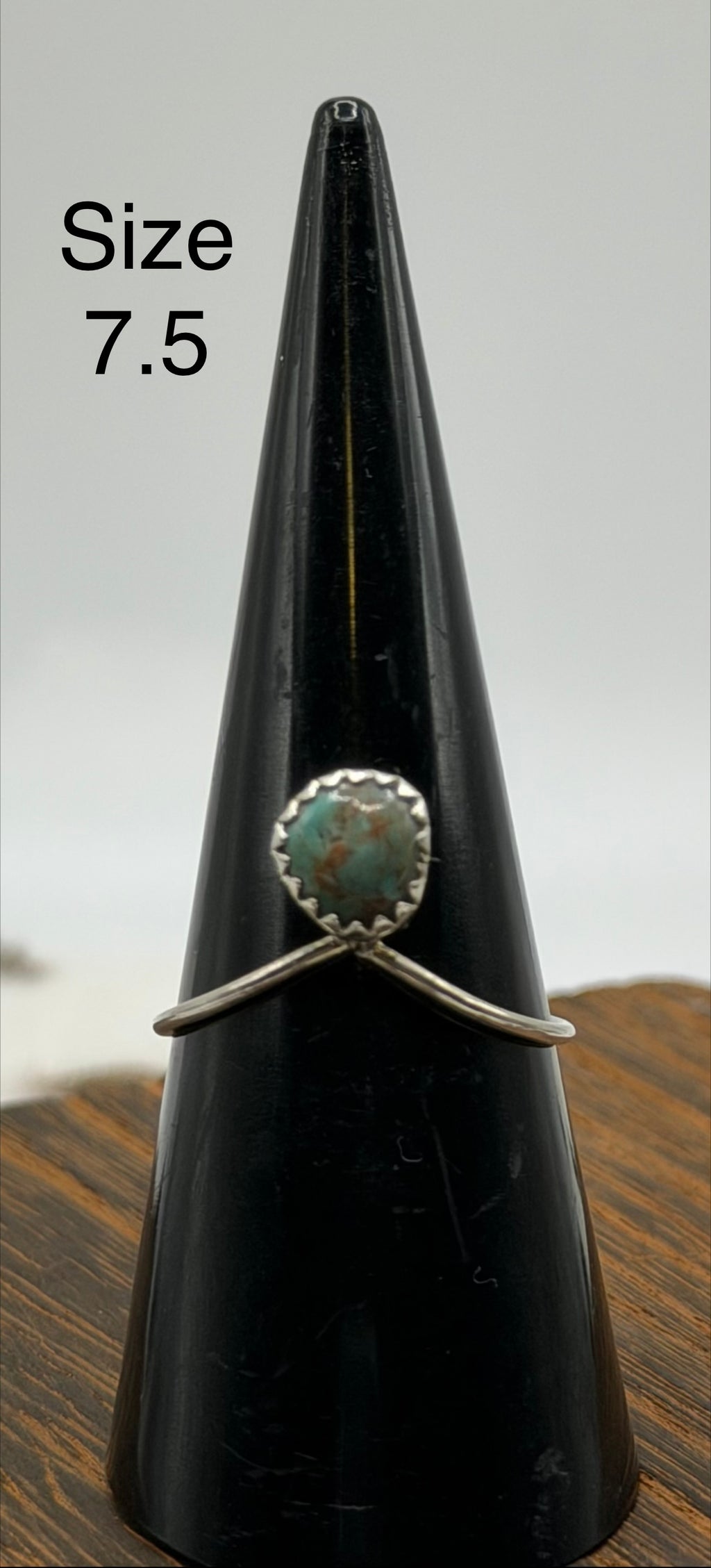 Navajo Handmade “V” Turquoise Rings by Dorothy Yazzie