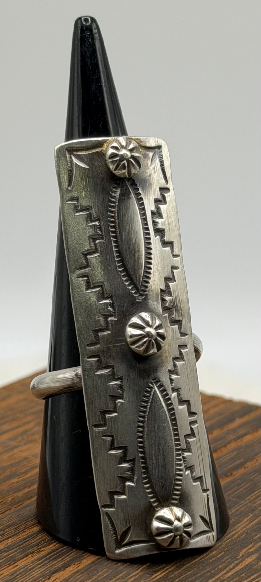 Navajo Handmade Silver Adjustable Ring by Greg Sandoval