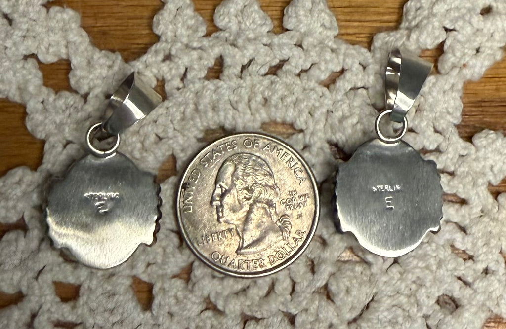 Navajo Made Palomino Turquoise Pendants By Esther Spencer