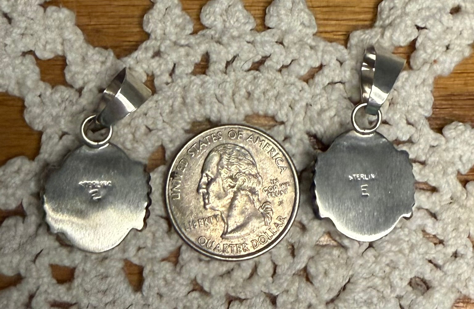 Navajo Made Palomino Turquoise Pendants By Esther Spencer