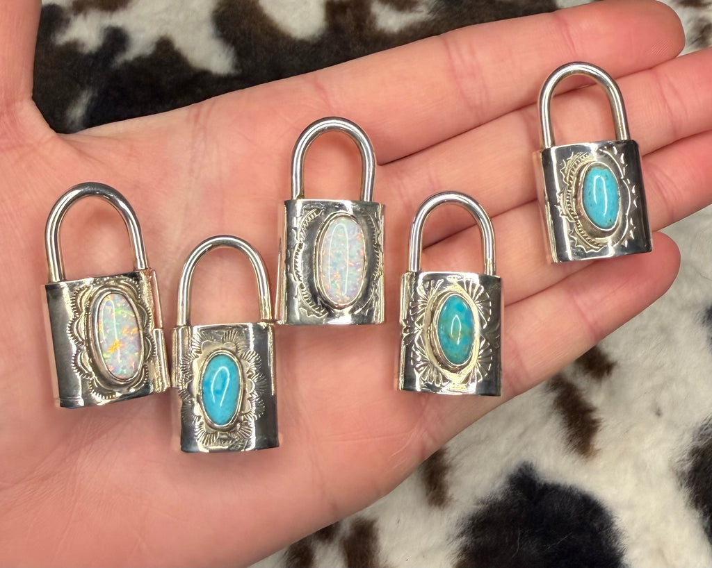 Navajo Made Locket Pendants by Eugene Gruber