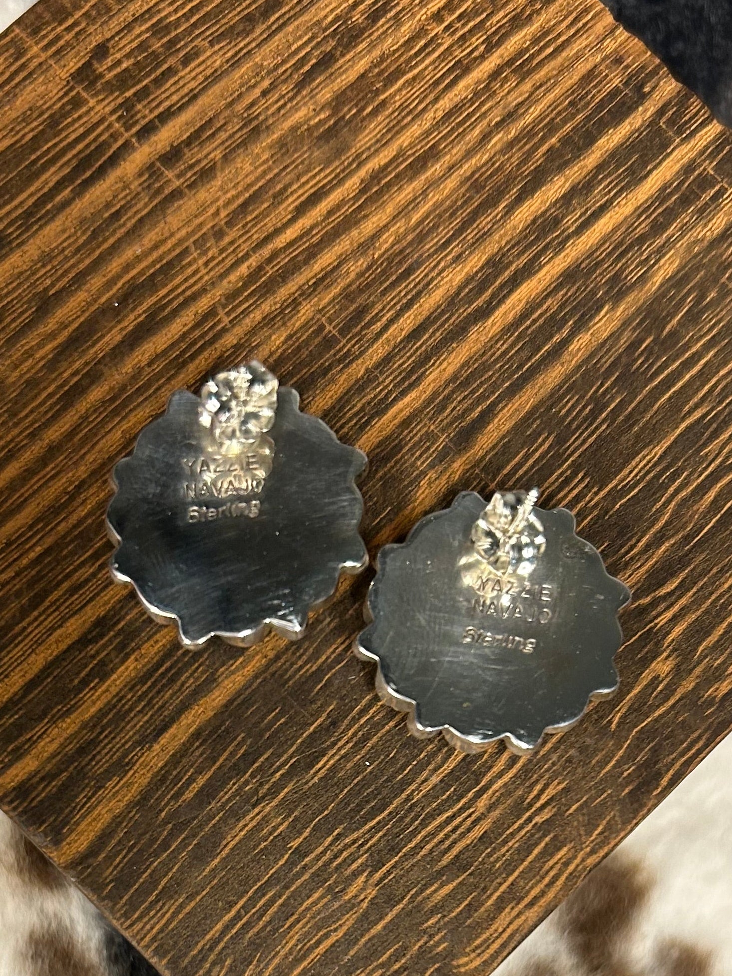 Navajo Handmade Egyptian Turquoise Cluster Earrings Yazzie