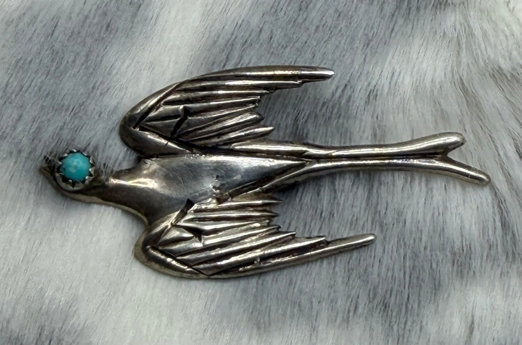 Vintage Native Made Swallow Pin Sleeping Beauty