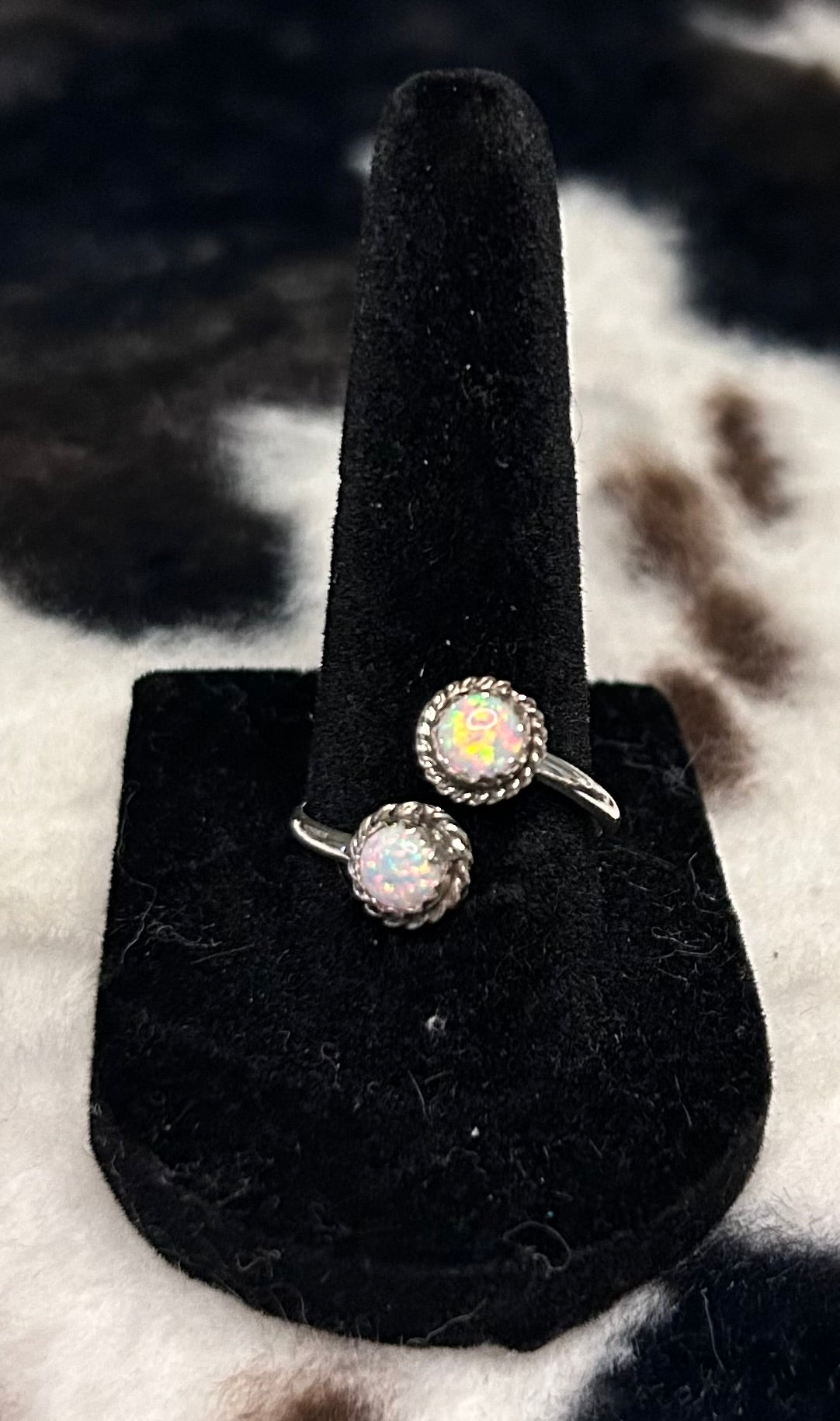 Navajo Handmade adjustable Opal Ring by Esther White