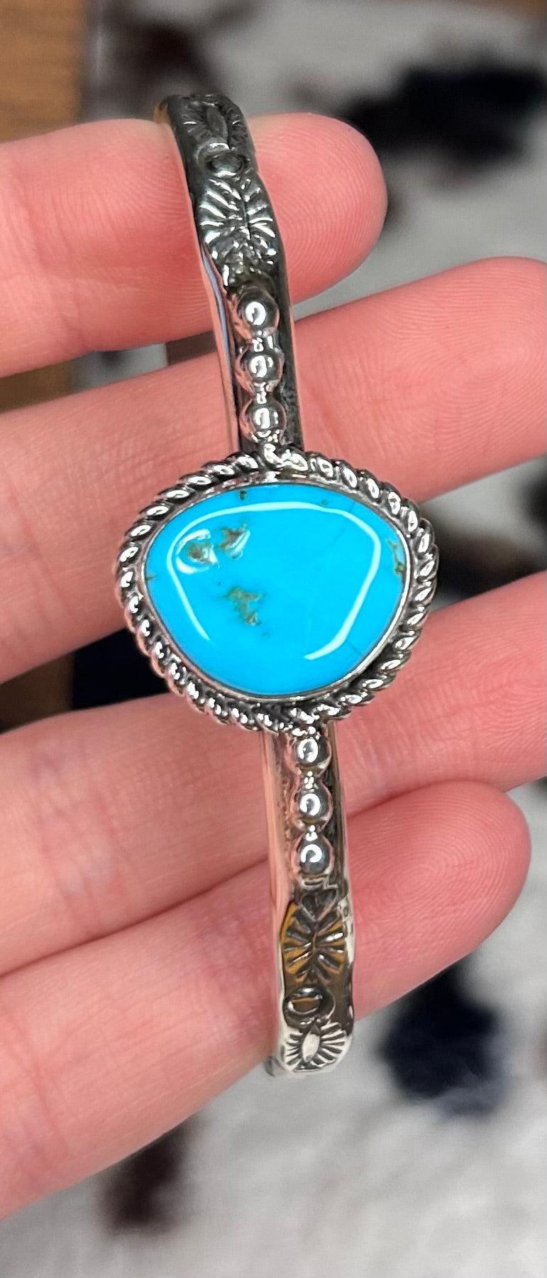 Turquoise Cuff Bracelet By Remely Billy