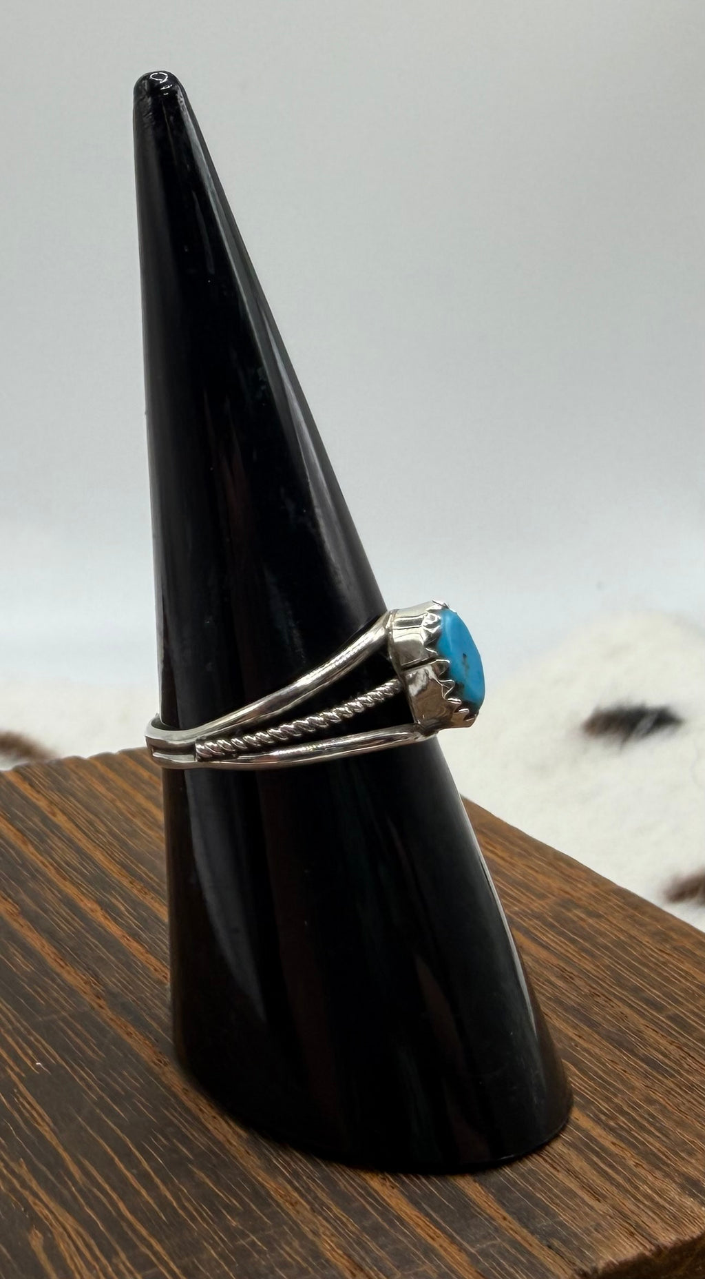 Navajo Handmade Turquoise Ring by Lebron Young