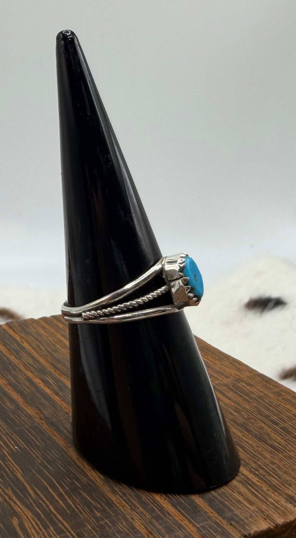 Navajo Handmade Turquoise Ring by Lebron Young