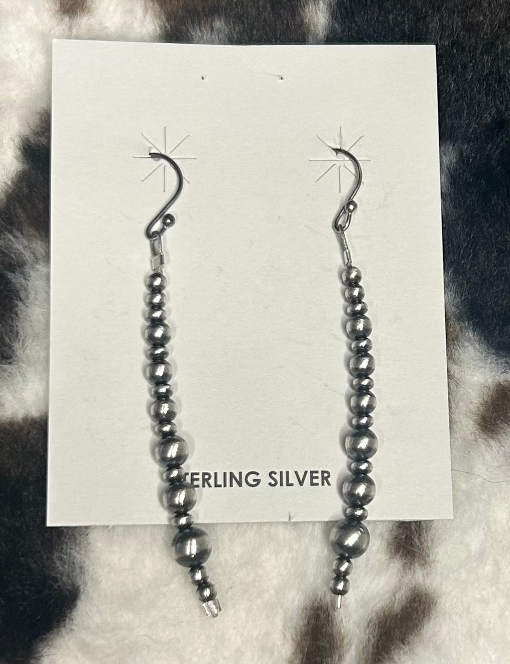 Sterling Silver Machine Made Pearl Earrings 6mm, 5mm, and 3mm pearls