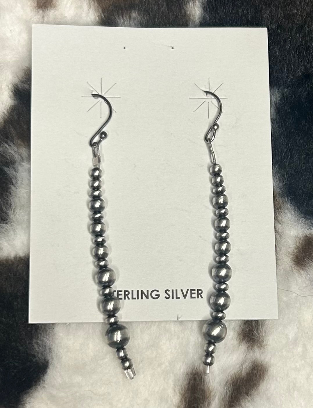 Sterling Silver Machine Made Pearl Earrings 6mm, 5mm, and 3mm pearls