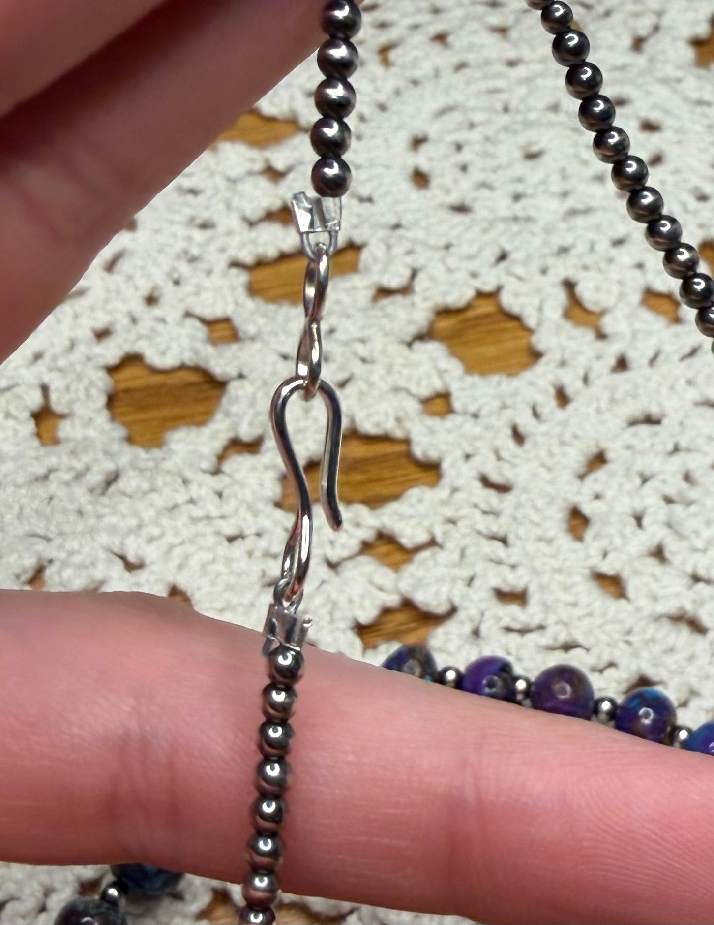 Purple Mohave Machine Made Pearl Necklace