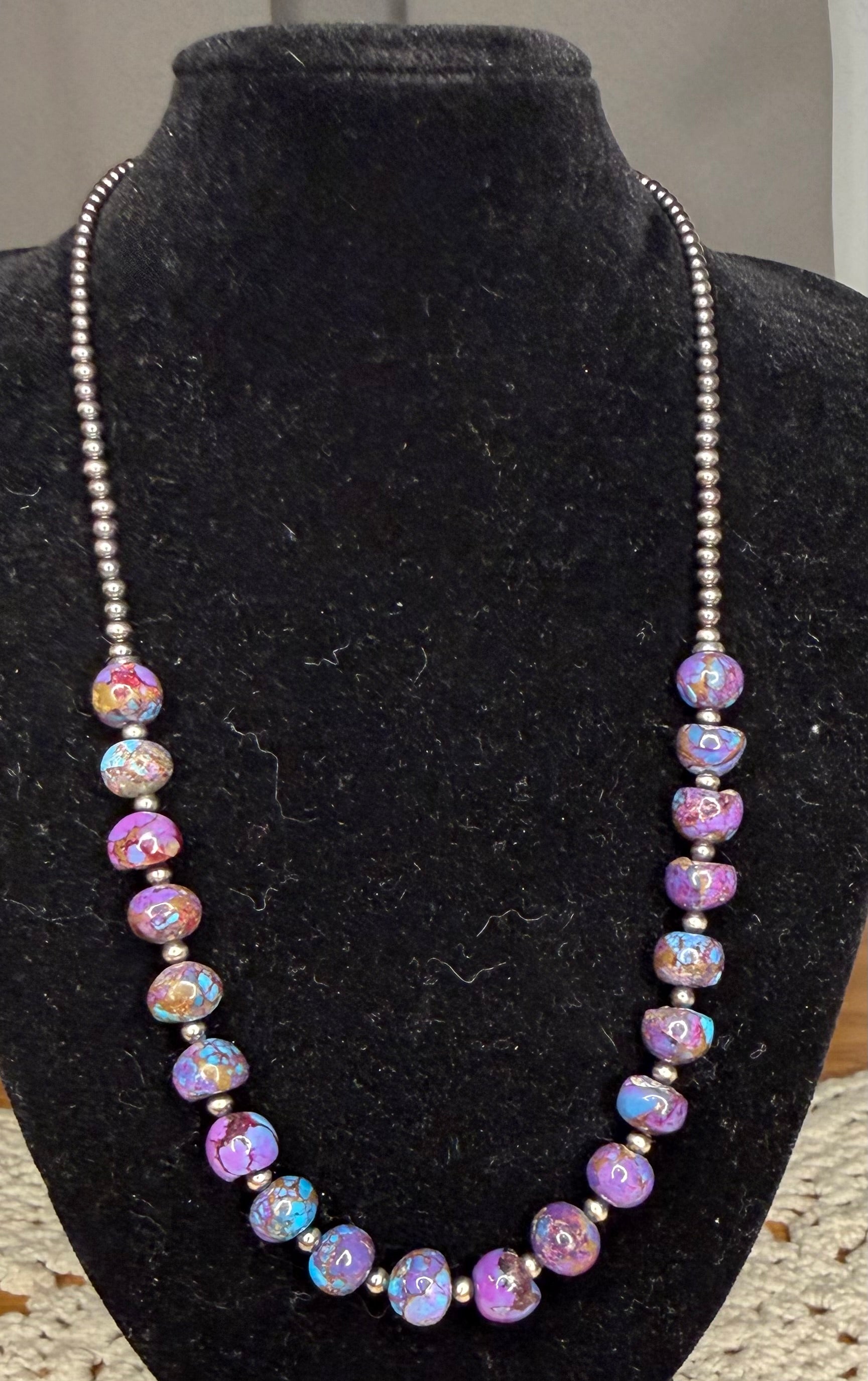 Purple Mohave Machine Made Pearl Necklace