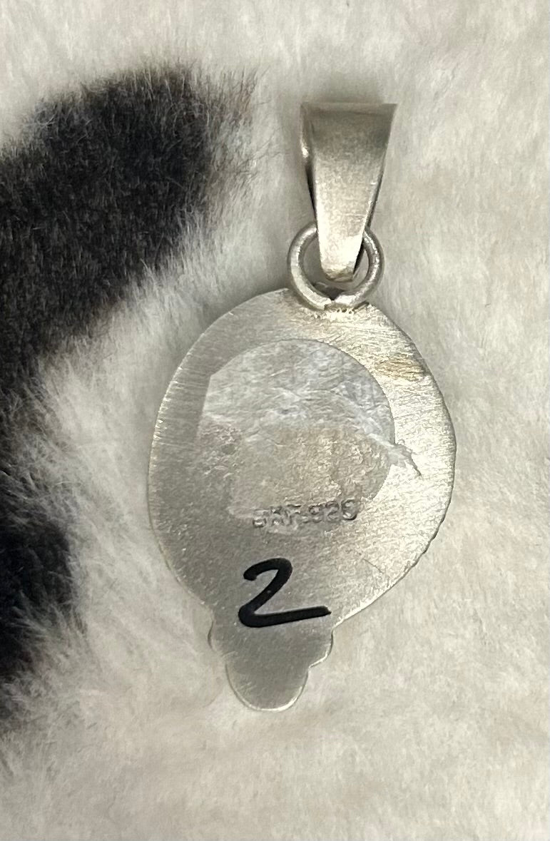 Navajo Handmade New Lander Variscite Pendant by Burt and Katherine Francisco