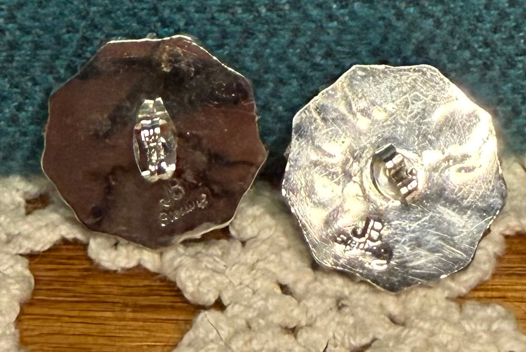 Navajo Made Kingman Turquoise Cluster Earrings by Jason Benally
