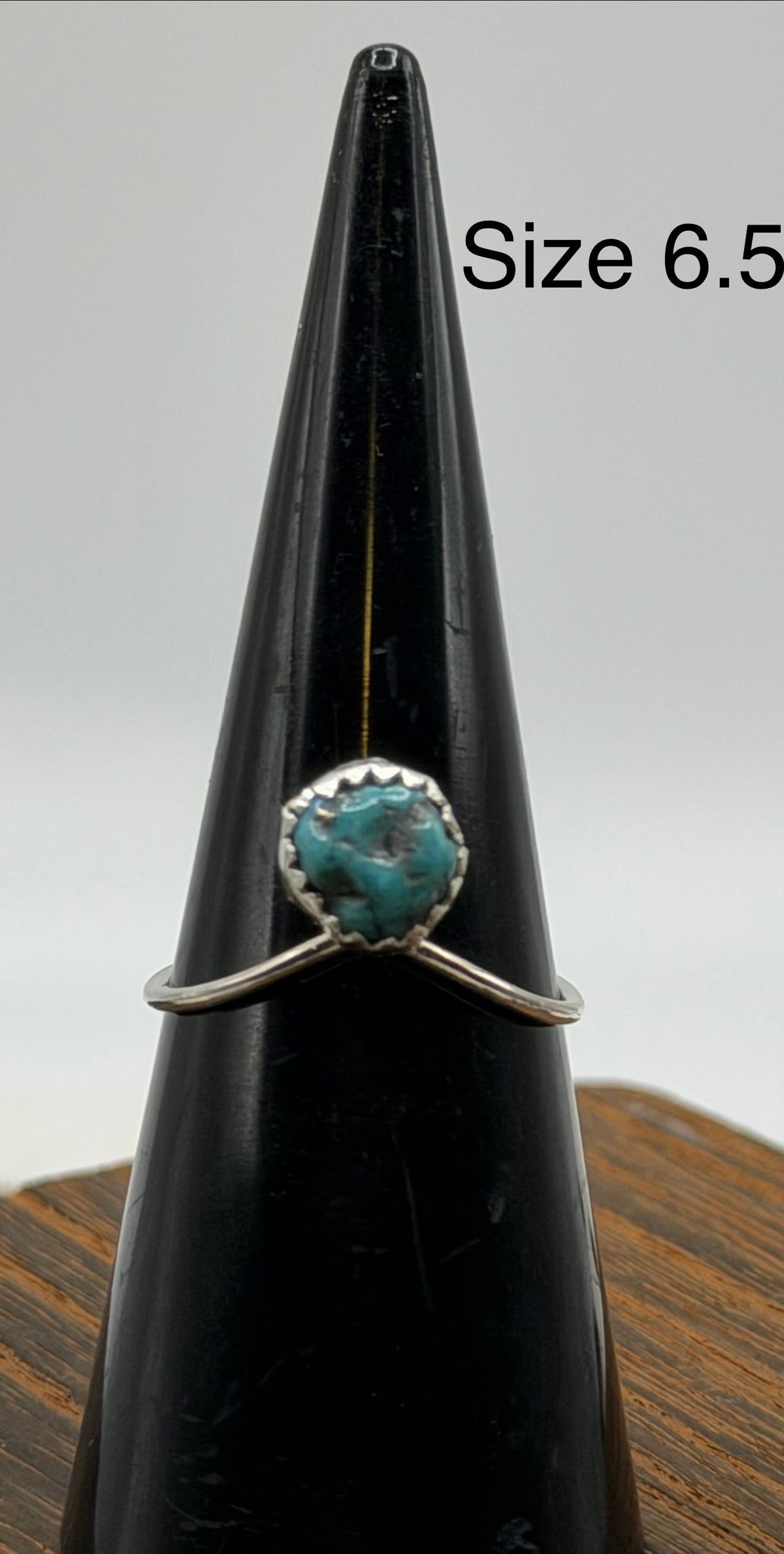 Navajo Handmade “V” Turquoise Rings by Dorothy Yazzie