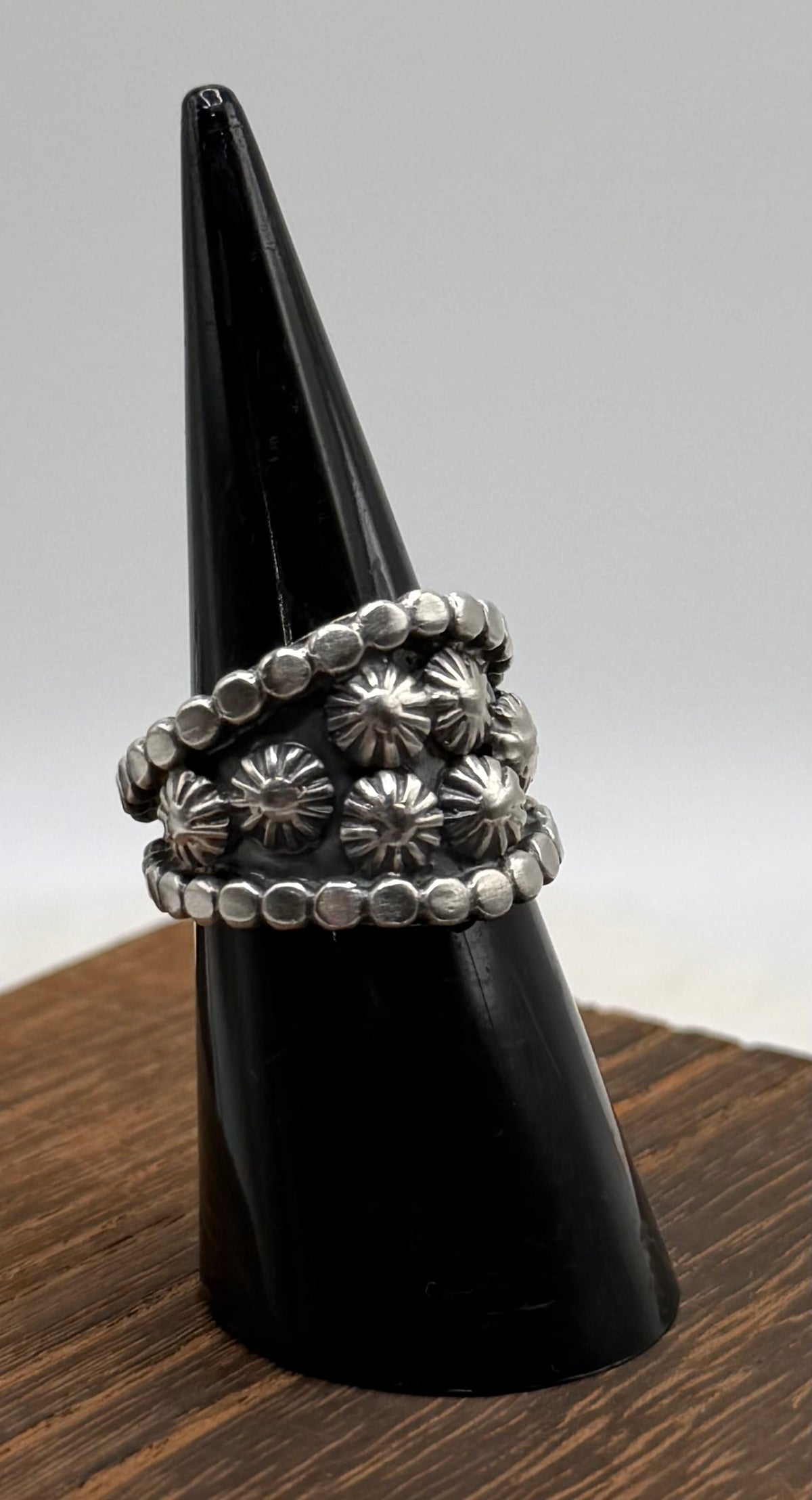 Navajo Handmade Silver Cigar Band Rings by Genevieve Francisco